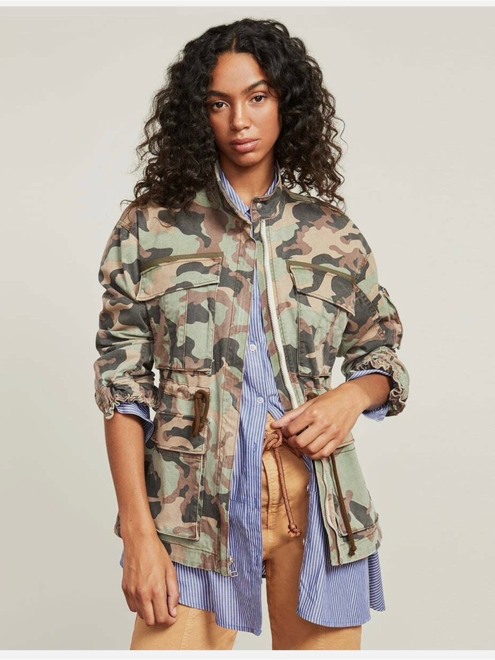 Veronica Beard Sumner Camo Print Jacket